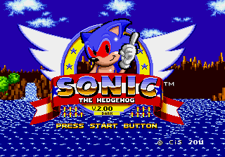 Dark Sound the Hedgehog (Sonic 1 hack) Title Screen